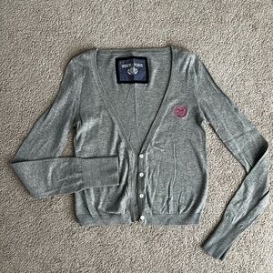 Victorias Secret PINK Gray Button-Up Women's Sweater